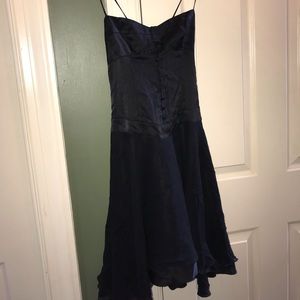 Fray Black Tuxedo Spaghetti Strap Dress Small